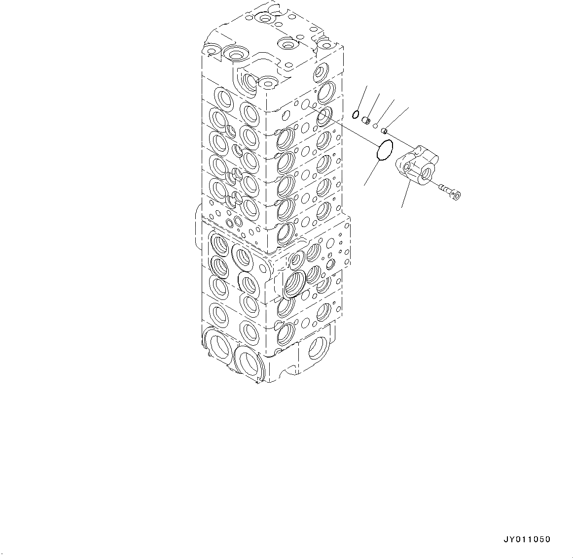 Схема запчастей Komatsu PC55MR-3 - УПРАВЛЯЮЩ. КЛАПАН, ВНУТР. ЧАСТИ (9/) (№-) УПРАВЛЯЮЩ. КЛАПАН, 8-СЕКЦИОНН.