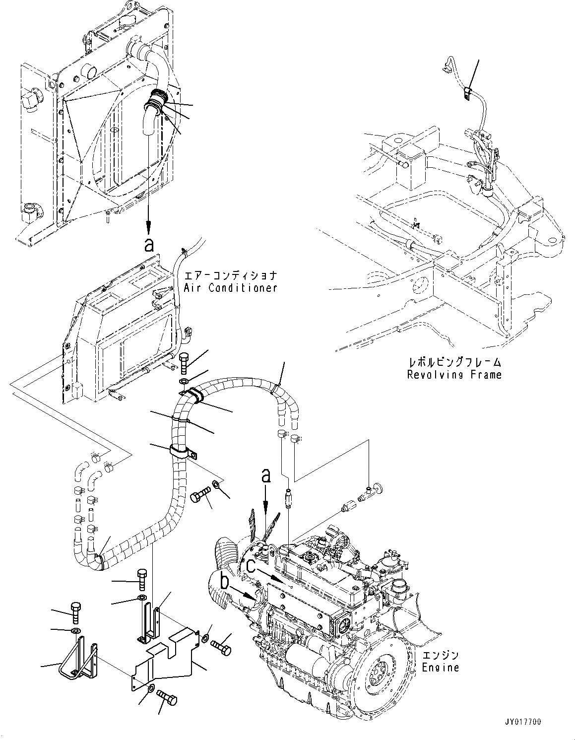 Схема запчастей Komatsu PC55MR-3 - БЛОК КОНДИЦИОНЕРА, (/) (№88-) БЛОК КОНДИЦИОНЕРА, ДЛЯ КАБИНА ROPS