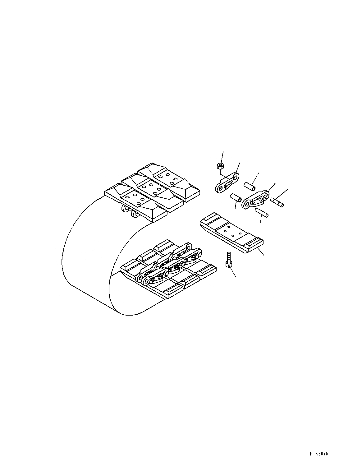 Схема запчастей Komatsu PC55MR-3 - ГУСЕНИЦЫ ASSEMBLY, ГУСЕНИЦЫ (№-) ГУСЕНИЦЫ ASSEMBLY, РЕЗИН.