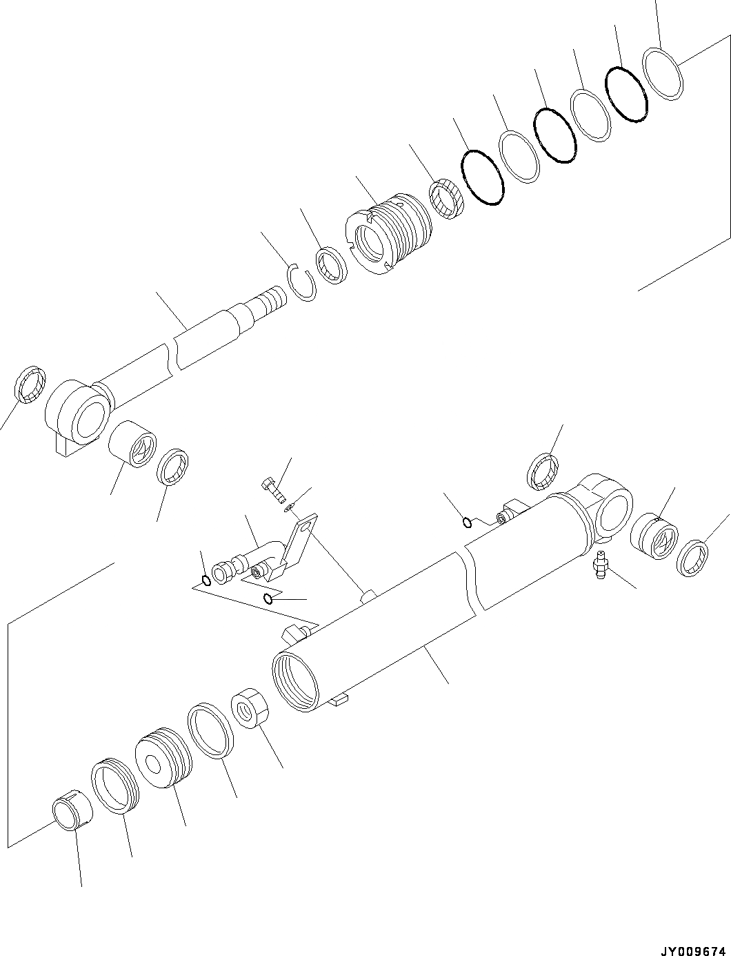 Схема запчастей Komatsu PC55MR-3 - ЦИЛИНДР СТРЕЛЫ, ВНУТР. ЧАСТИ (№-) ЦИЛИНДР СТРЕЛЫ