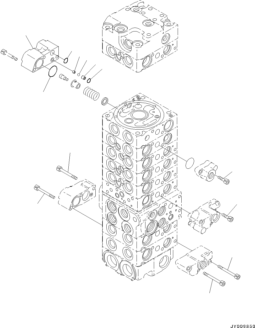 Схема запчастей Komatsu PC45MR-3 - УПРАВЛЯЮЩ. КЛАПАН, 9-СЕКЦИОНН., PROVISION ДЛЯ -ДОПОЛН. АКТУАТОР ТРУБЫ, ВЫСОК. ЕМК., ВНУТР. ЧАСТИ (/) (№-) УПРАВЛЯЮЩ. КЛАПАН, 9-СЕКЦИОНН., PROVISION ДЛЯ -ДОПОЛН. АКТУАТОР ТРУБЫ, ВЫСОК. ЕМК.