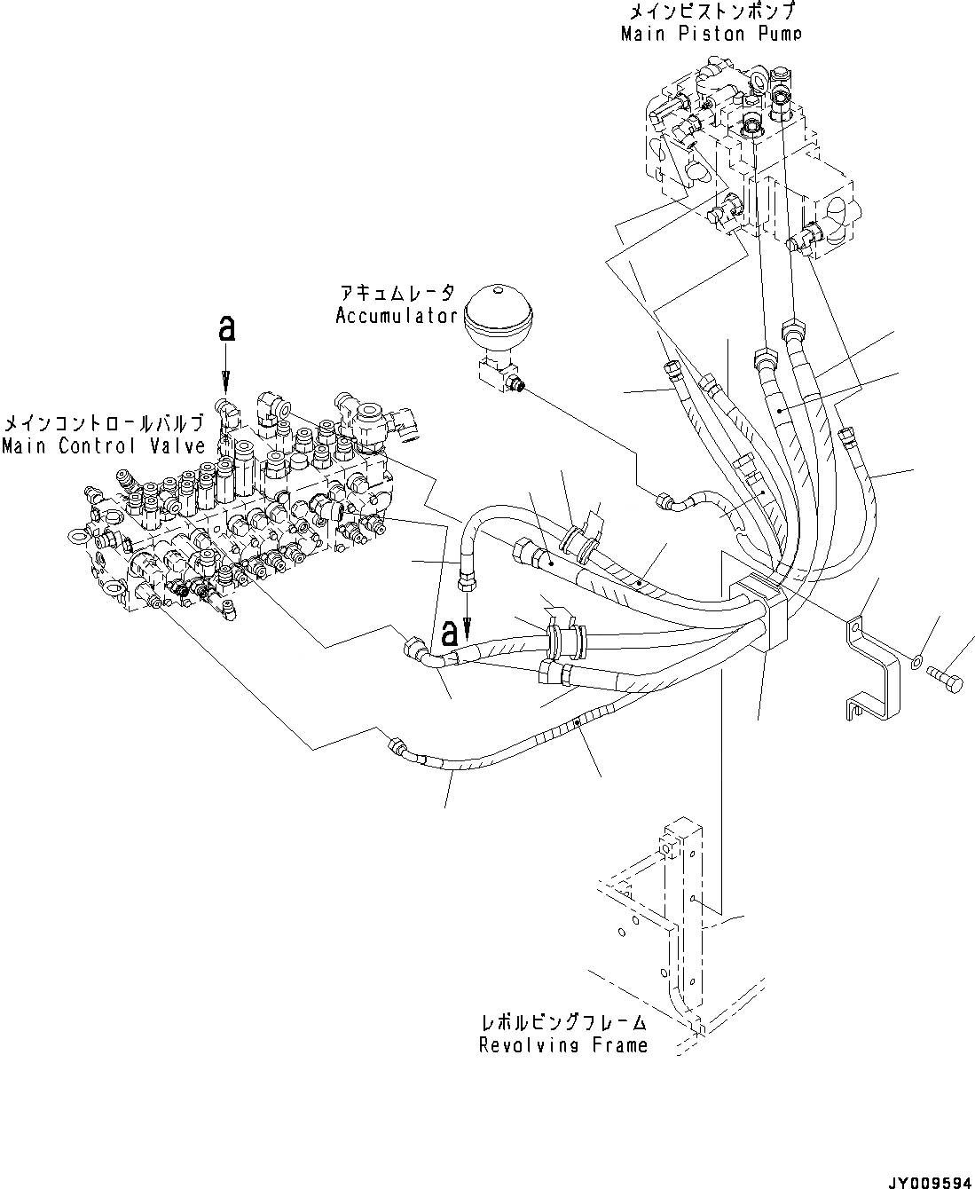 Схема запчастей Komatsu PC45MR-3 - ПОДАЮЩ. ТРУБЫ (№-) ПОДАЮЩ. ТРУБЫ