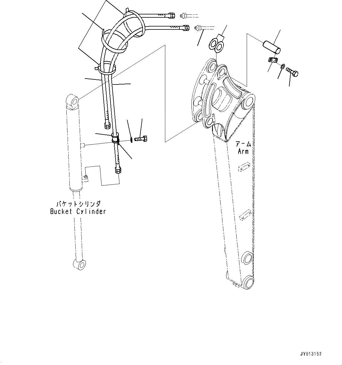 Схема запчастей Komatsu PC45MR-3 - РУКОЯТЬ, 7MM, КРОМЕ ЯПОН., ЦИЛИНДР КОВША ТРУБЫ (№-) РУКОЯТЬ, 7MM, КРОМЕ ЯПОН.