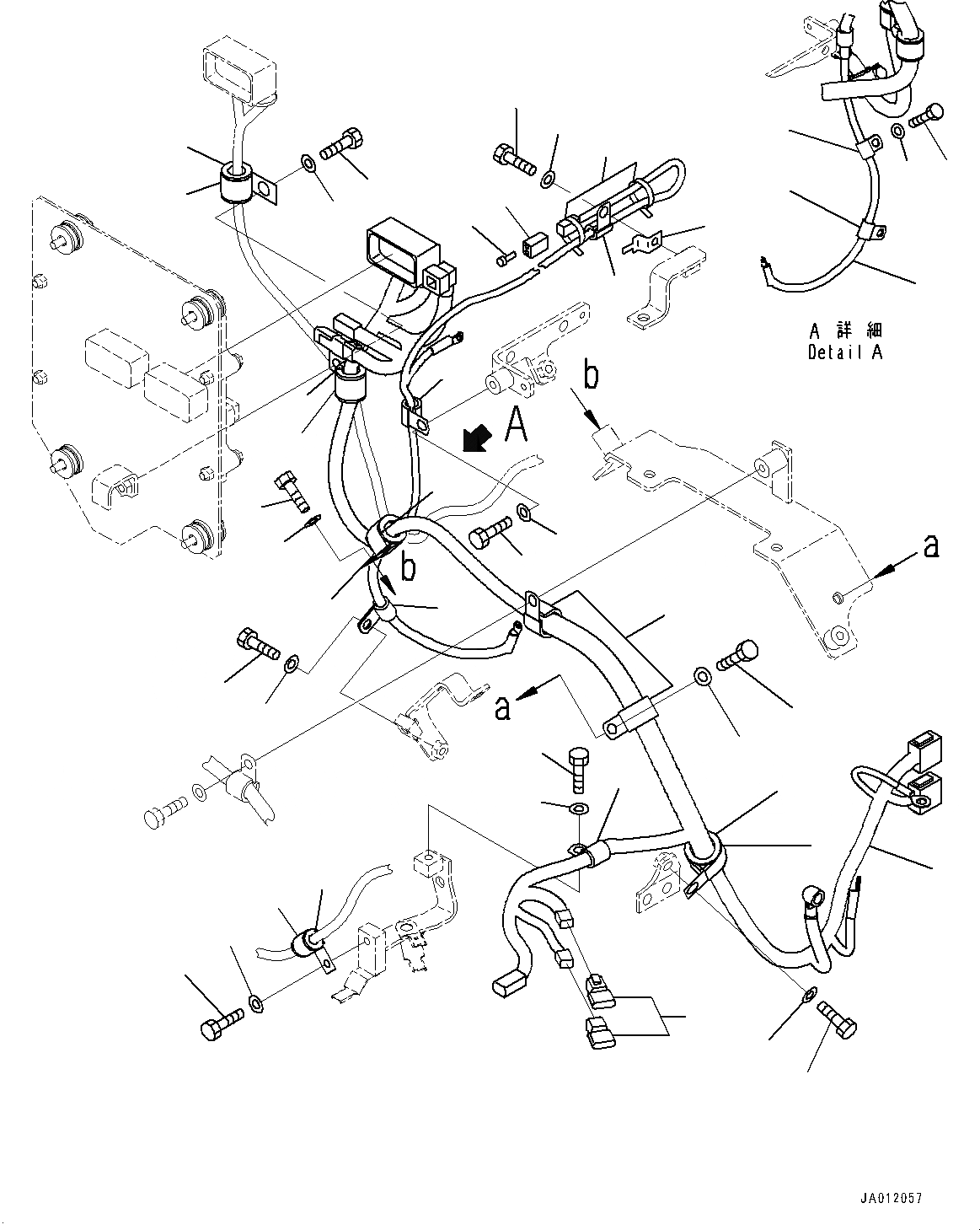 Схема запчастей Komatsu WA150-6 - ДВИГАТЕЛЬ ПРОВОДКА, ПРОВОДКА (№87-) ДВИГАТЕЛЬ ПРОВОДКА, БЕЗ КОНДИЦ. ВОЗДУХА