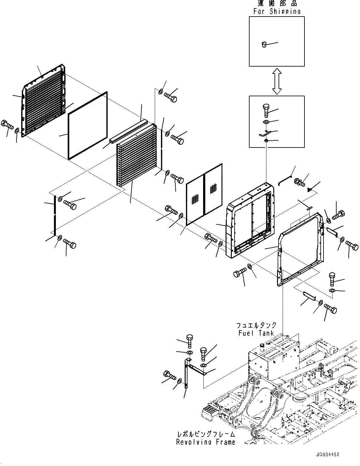 Схема запчастей Komatsu PC800-8E0 - ПРАВ. COVER ПРАВ. COVER