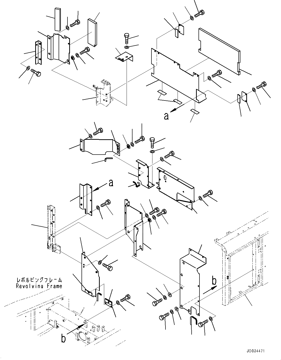 Схема запчастей Komatsu PC800-8E0 - ПЕРЕГОРОДКА. COVER, КРЫШКАAND ЩИТКИ ПЕРЕГОРОДКА. COVER