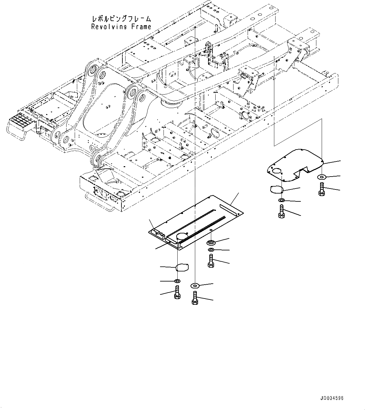 Схема запчастей Komatsu PC800-8E0 - НИЖН. КРЫШКА, БЕЗ НИЖН. КРЫШКИ ОСН. РАМЫS, УСИЛ., RHS НИЖН. КРЫШКА, БЕЗ НИЖН. КРЫШКИ ОСН. РАМЫS, УСИЛ.