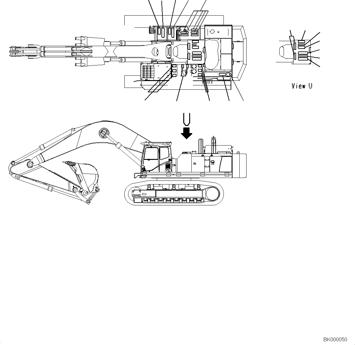 Схема запчастей Komatsu PC800-8E0 - МАРКИРОВКА, ANTI SLIP МАТЕРИАЛS МАРКИРОВКА