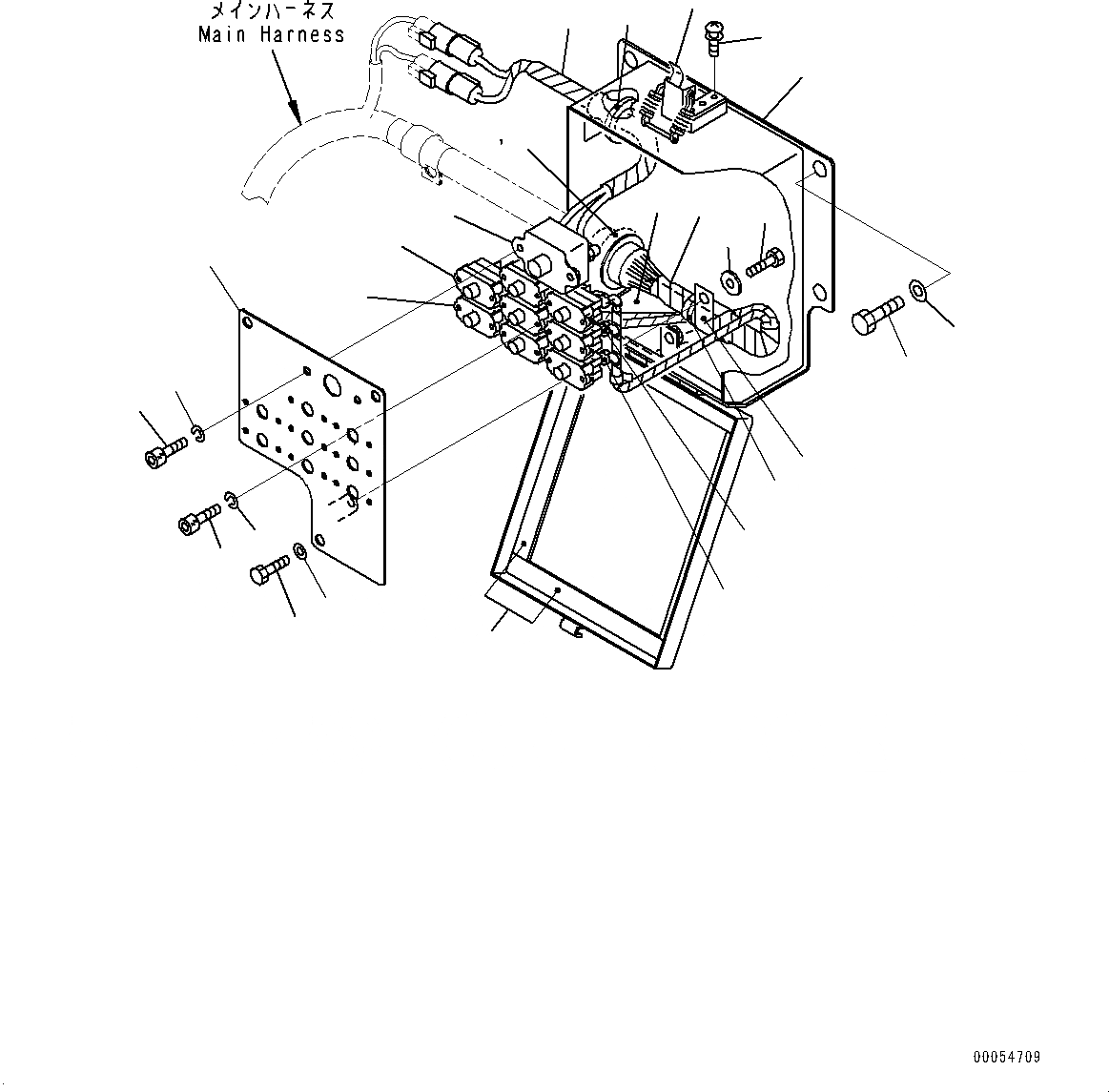 Схема запчастей Komatsu PC800-8E0 - ПРОВОДКА, ГИДРОМОЛОТ ТРУБЫ (№-) ПРОВОДКА, ЕС ARRANGEMENT, С -СЕРВИСНЫЙ КЛАПАН