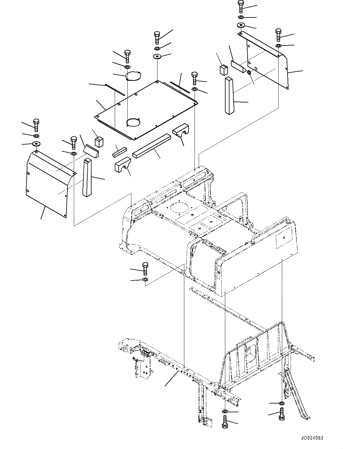 Схема запчастей Komatsu PC800-8E0 - КАПОТ, КРЫШКАAND ЩИТКИ (/) (№-) КАПОТ, ЕС НОВ. NOISE ARRANGEMENT , БЕЗ ENGINВОЗД.E ПРЕФИЛЬТР