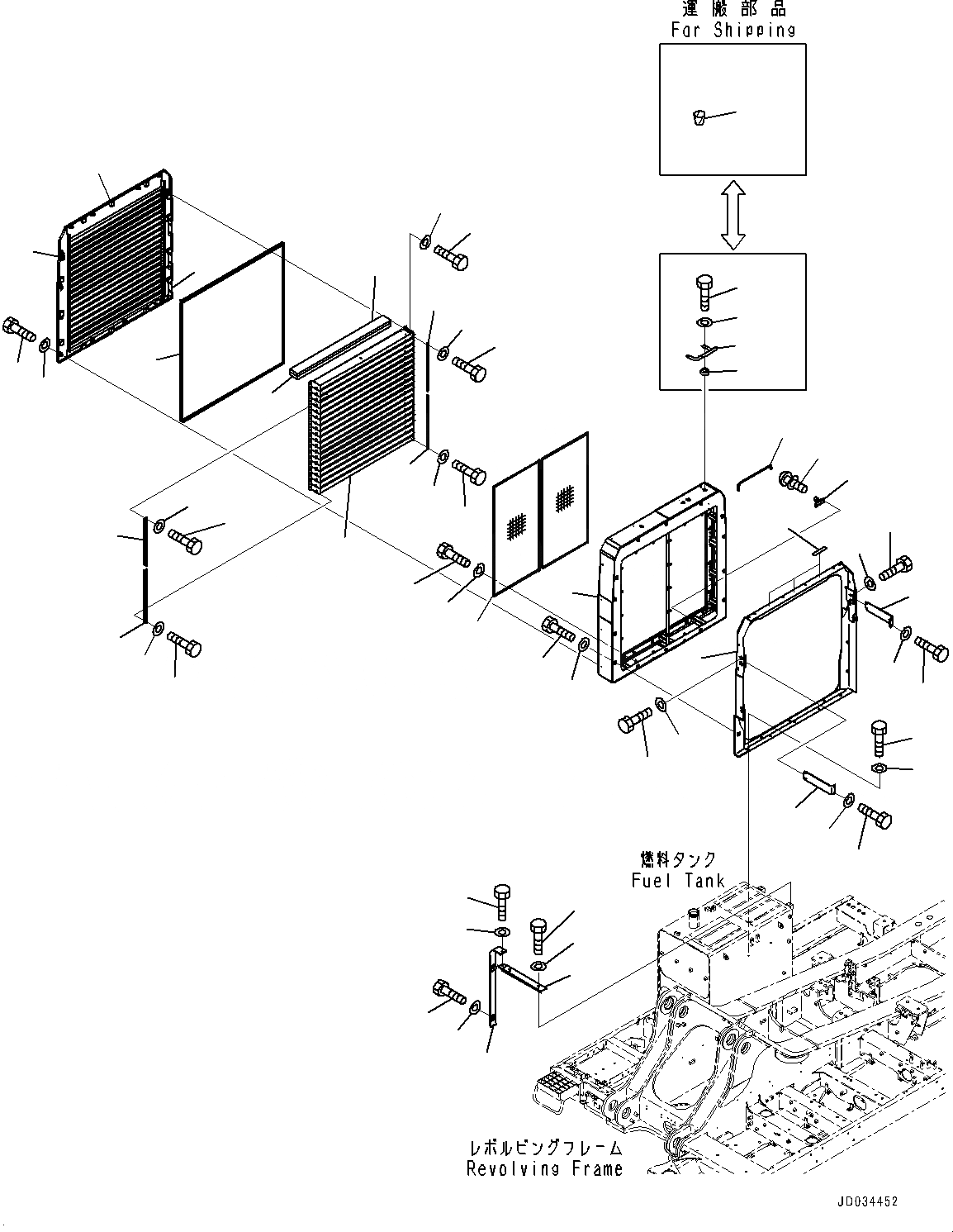 Схема запчастей Komatsu PC800-8E0 - COVER, ПРАВ. (№-) COVER, ЕС НОВ. NOISE ARRANGEMENT 