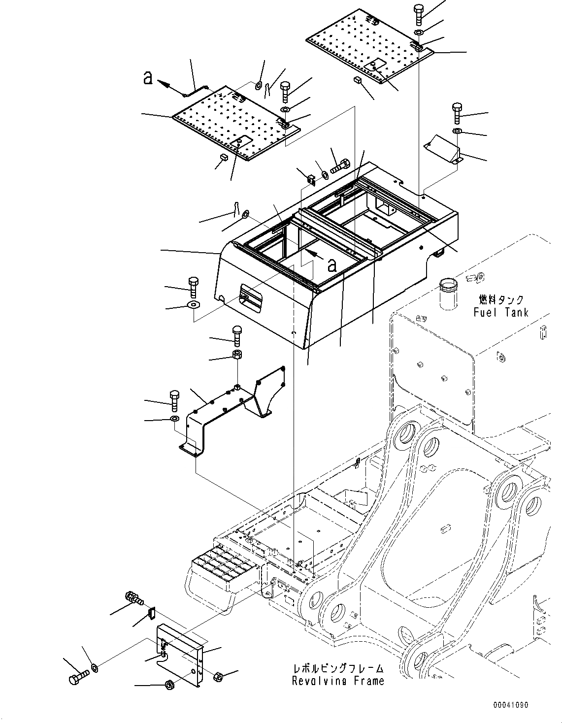 Схема запчастей Komatsu PC800-8E0 -  КОРПУС (№-)  КОРПУС