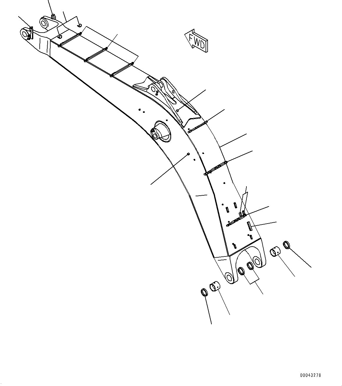 Схема запчастей Komatsu PC800-8E0 - СТРЕЛА (№-) СТРЕЛА, 8MM