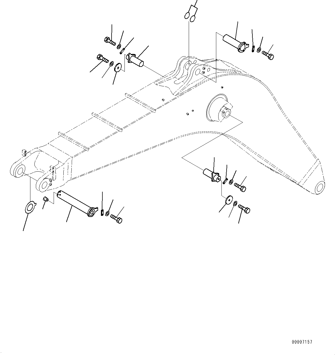 Схема запчастей Komatsu PC800-8E0 - СТРЕЛА, ПАЛЕЦ (№-) СТРЕЛА, 8MM