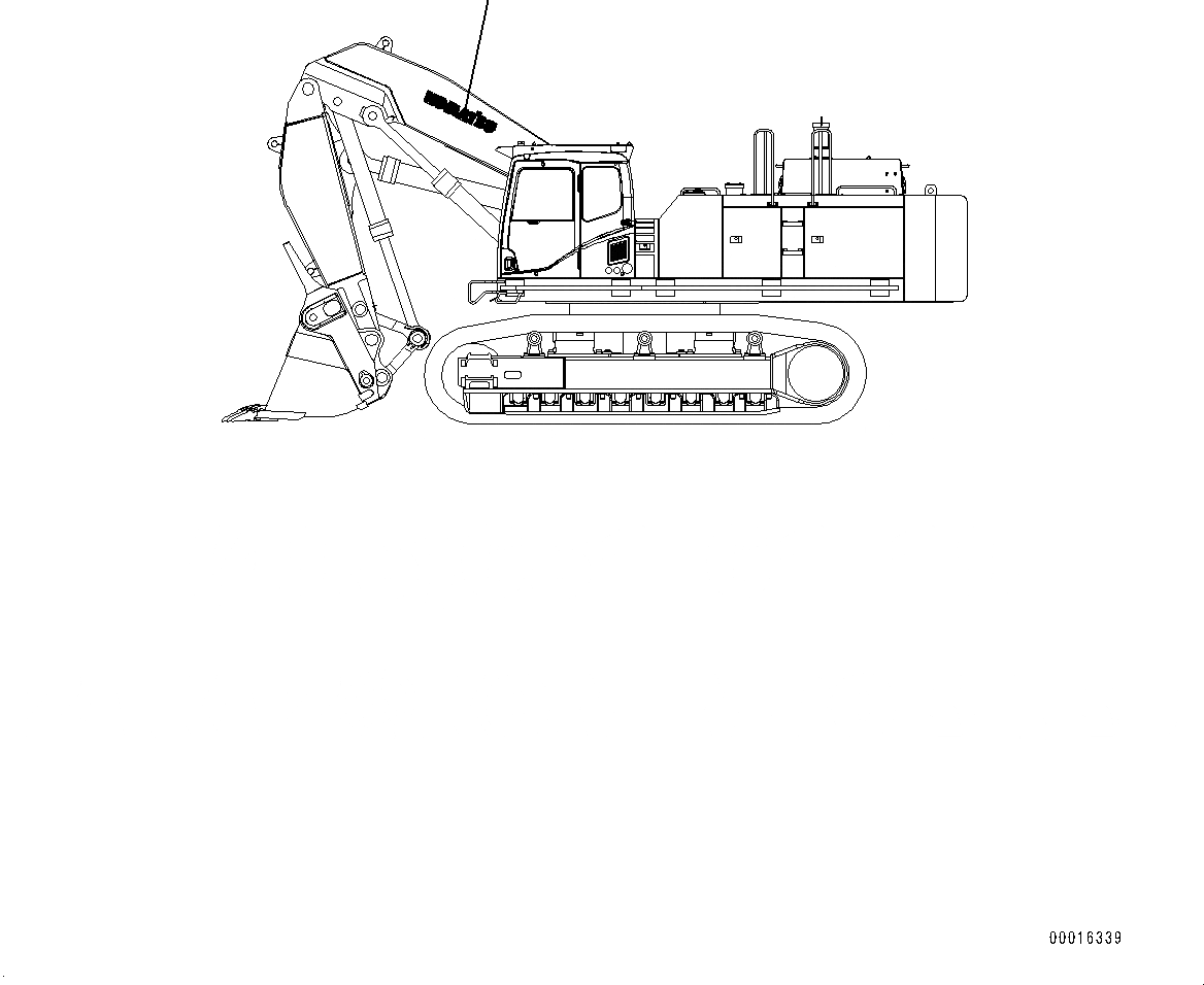 Схема запчастей Komatsu PC800-8E0 - ЛОГОТИП KOMATSU(№-) KOMATSU ЛОГОТИП, ПРЯМАЯ ЛОПАТА CONFIGURATION