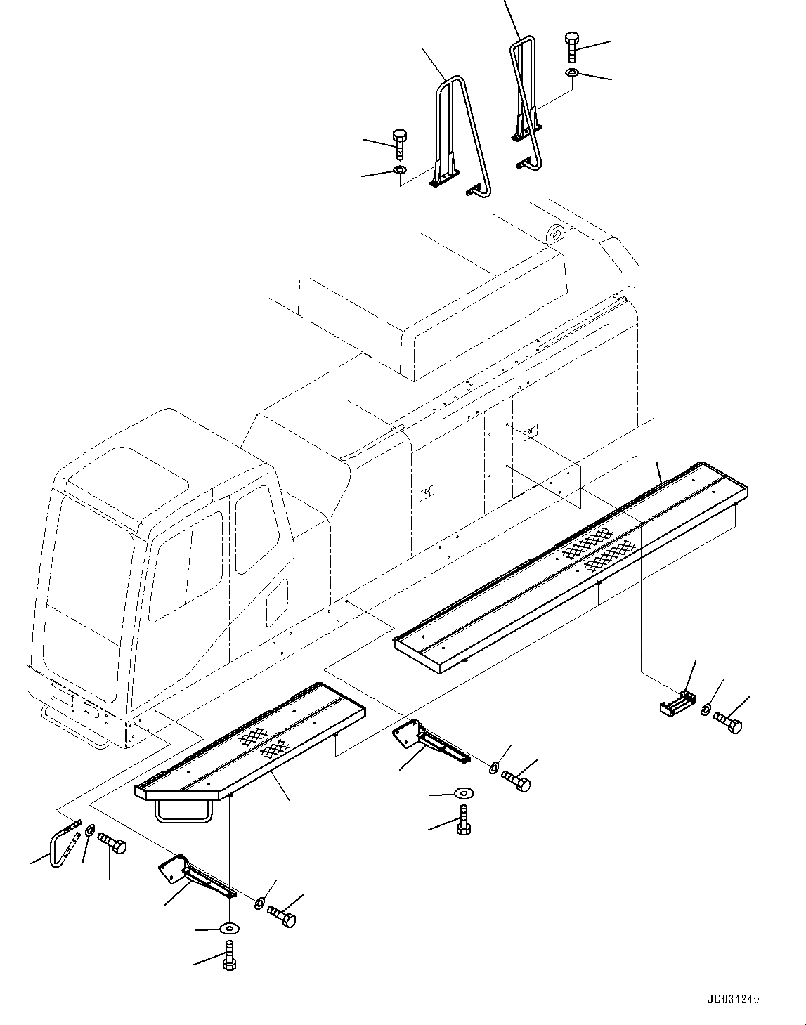 Схема запчастей Komatsu PC800-8E0 - CATWALK (№-) CATWALK