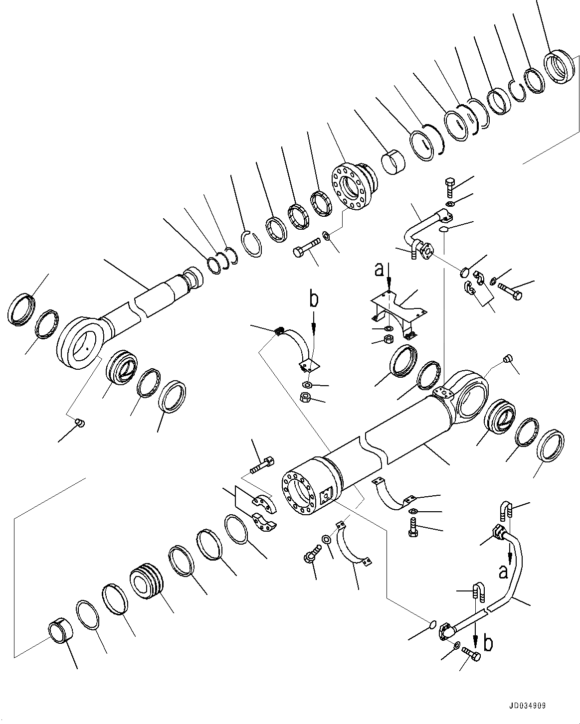 Схема запчастей Komatsu PC800SE-8E0 - ЦИЛИНДР КОВША (№-) ЦИЛИНДР КОВША, 9MM РУКОЯТЬ