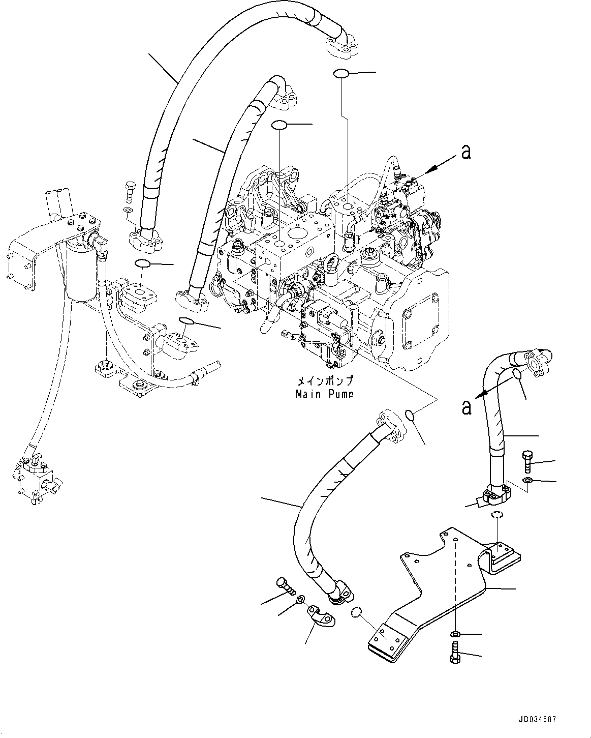 Схема запчастей Komatsu PC800LC-8E0 - ПОДАЮЩ. ТРУБЫ, ШЛАНГИ (№-) ПОДАЮЩ. ТРУБЫ, ПРОТИВОВЕС REMOVER