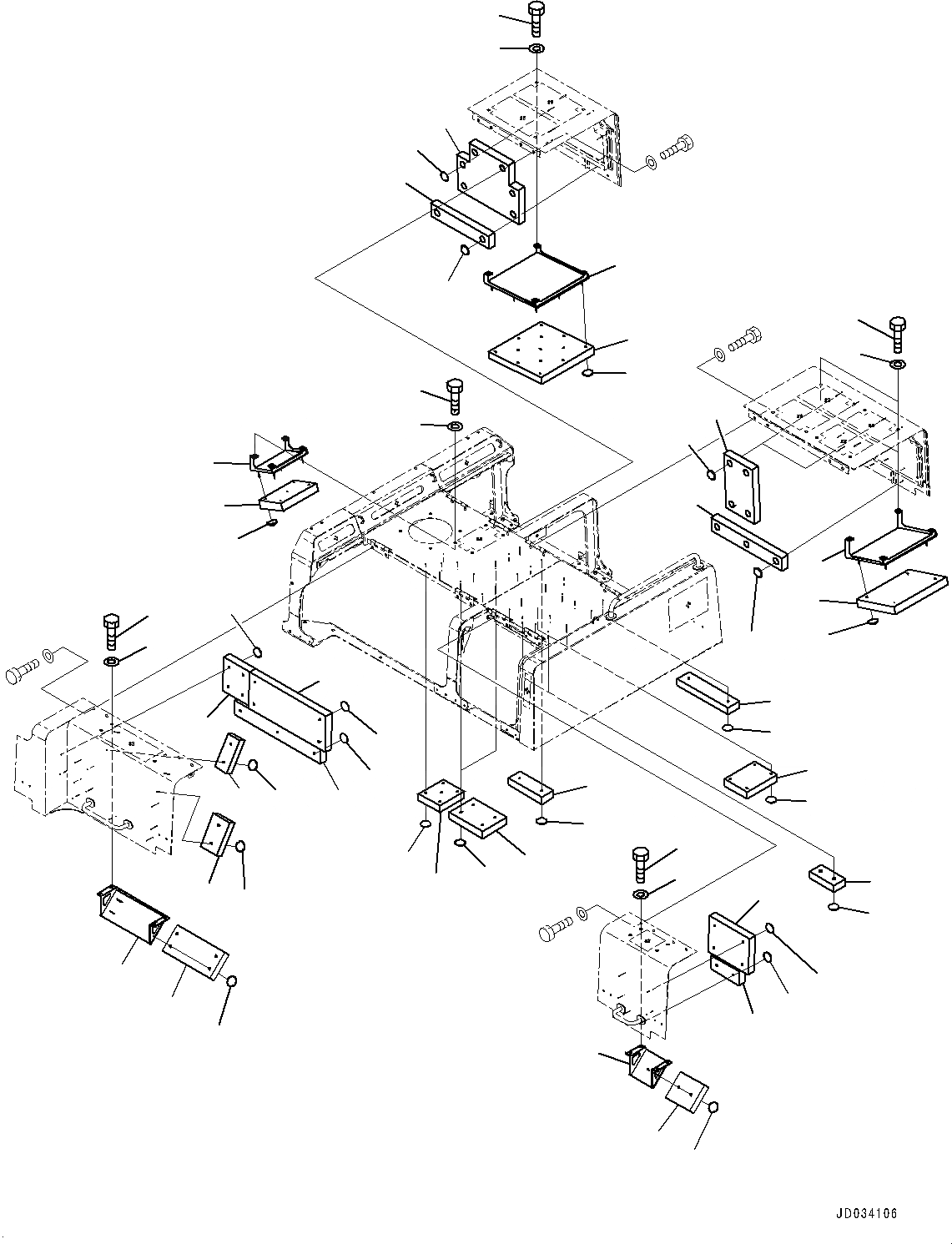 Схема запчастей Komatsu PC800LC-8E0 - КАПОТ, КРЫШКАAND ЩИТКИ (№-) КАПОТ, ЕС НОВ. NOISE ARRANGEMENT 