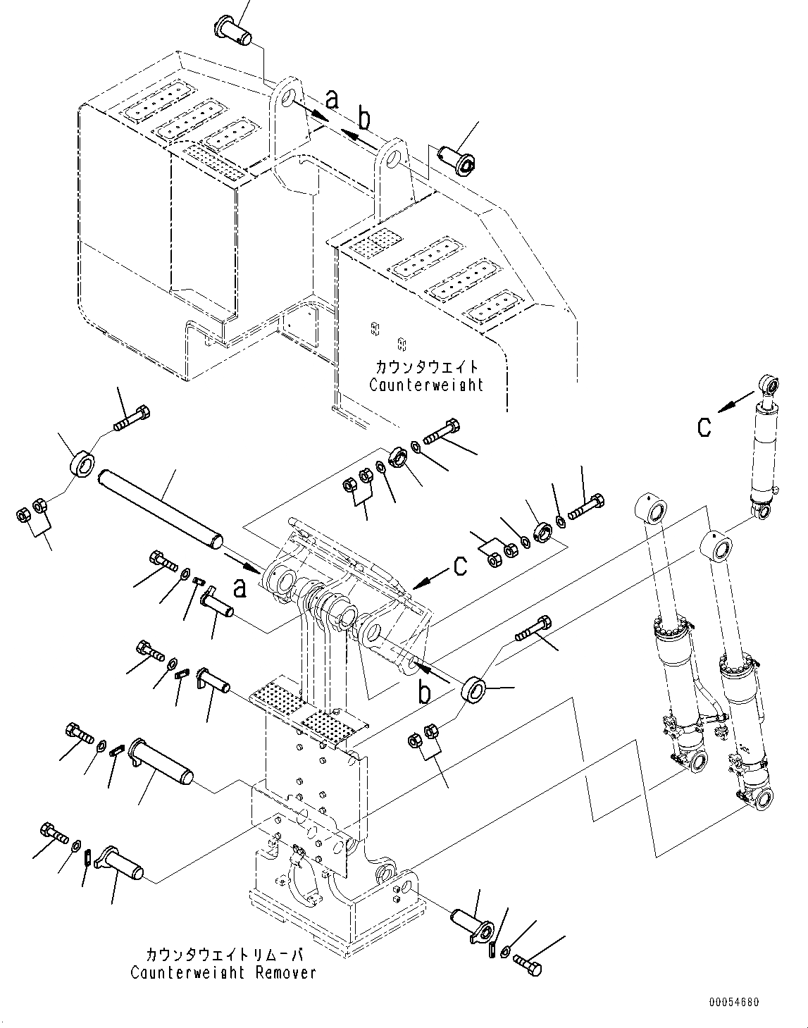 Схема запчастей Komatsu PC800LC-8E0 - ПРОТИВОВЕС REMOVER, ПАЛЕЦ (№-) ПРОТИВОВЕС REMOVER