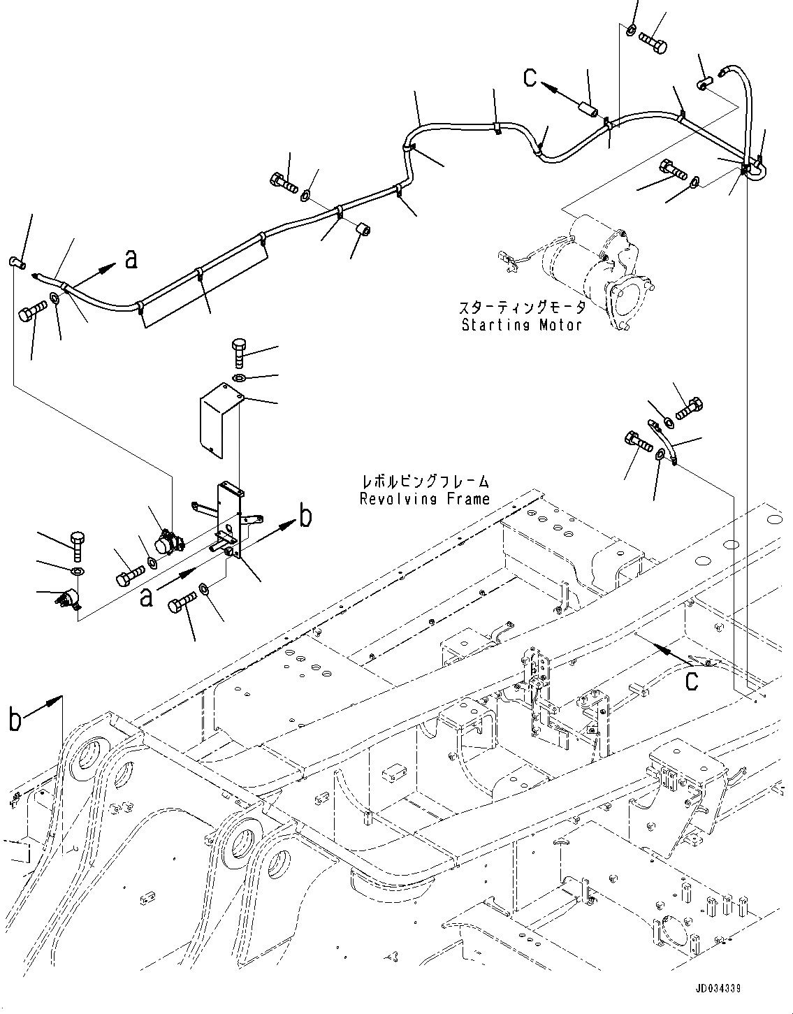 Схема запчастей Komatsu PC850-8E0 - ПРОВОДКА, STARTING ПРОВОДКА (№-) ПРОВОДКА, БЕЗ -СЕРВИСНЫЙ КЛАПАН, CHINA БЕЗОПАСН. REGULATION