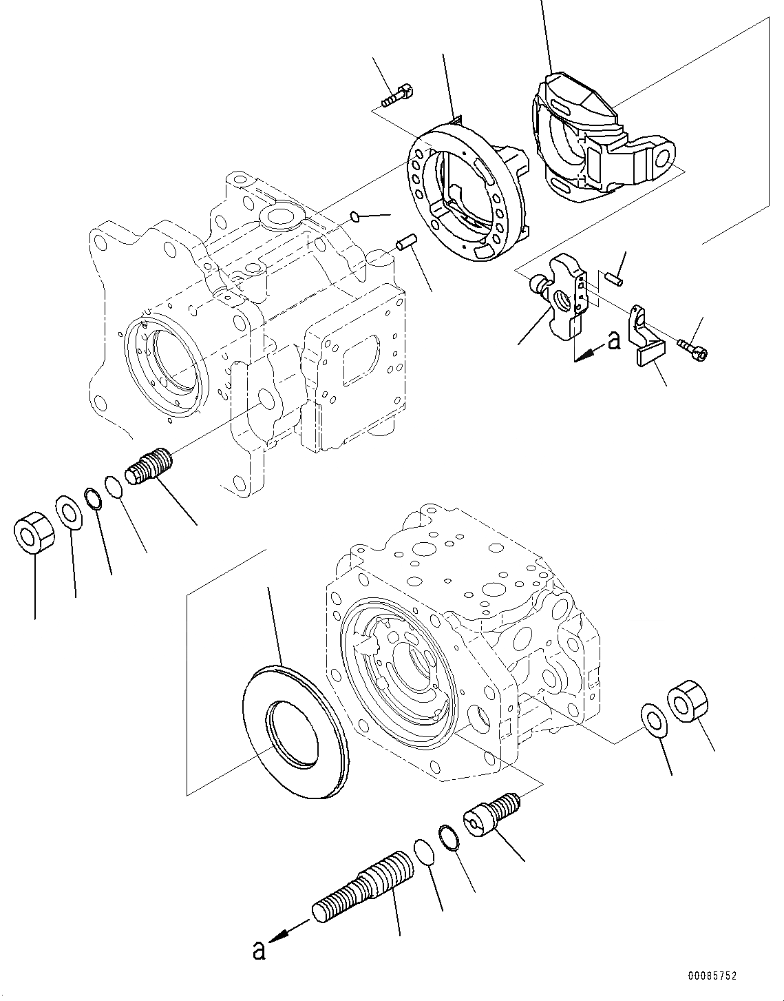 Схема запчастей Komatsu PC850-8E0 - ПОРШЕНЬ НАСОС, ВНУТР. ЧАСТИ (/) (№-) ПОРШЕНЬ НАСОС