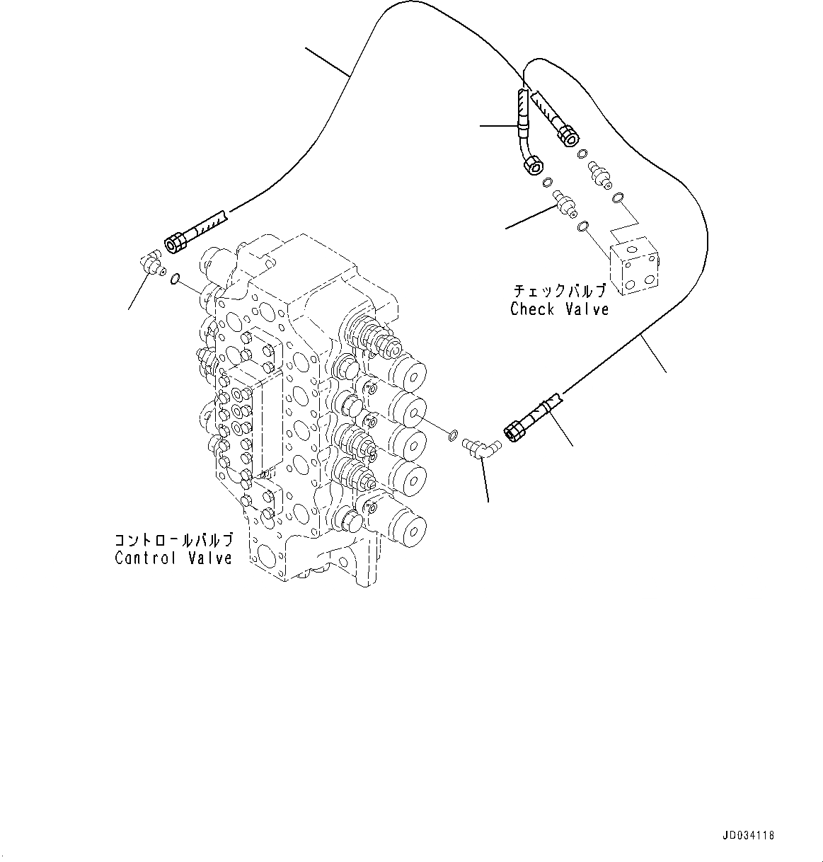 Схема запчастей Komatsu PC850-8E0 - ПРОПОРЦИОНАЛЬН. PRESSURE УПРАВЛ-Е (PPC) ПОВОРОТН. ТРУБЫ (№-) ПРОПОРЦИОНАЛЬН. PRESSURE УПРАВЛ-Е (PPC) ПОВОРОТН. ТРУБЫ