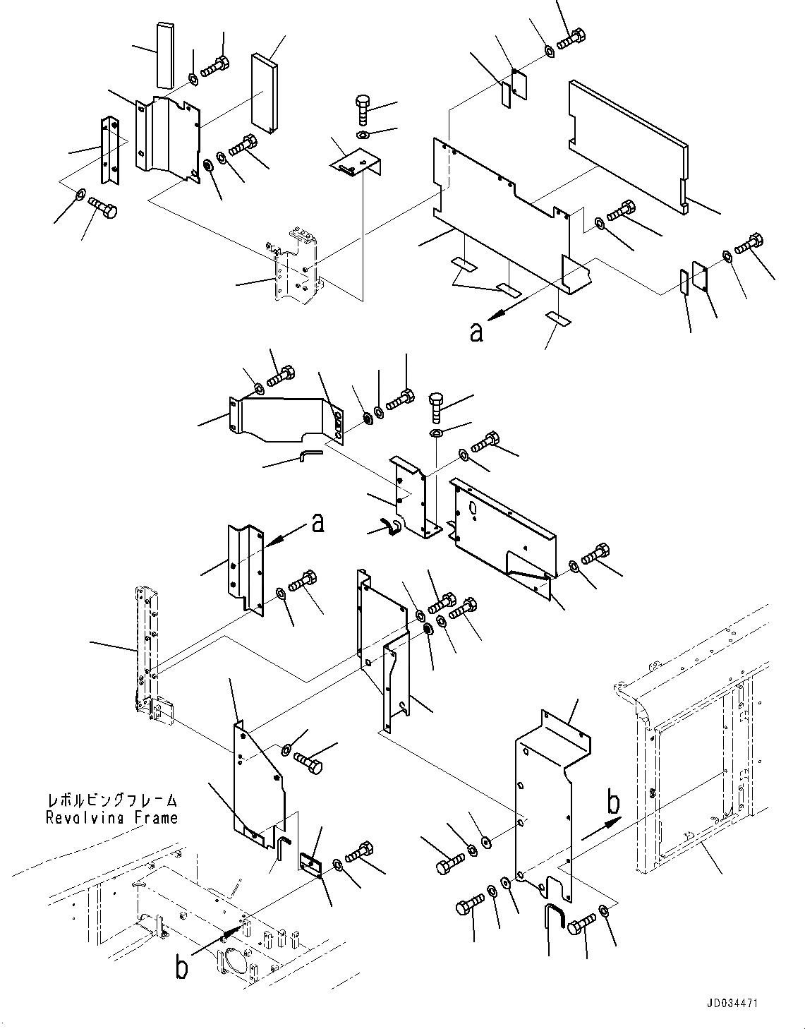 Схема запчастей Komatsu PC850-8E0 - ПЕРЕГОРОДКА. COVER, КРЫШКАAND ЩИТКИ (/) (№-) ПЕРЕГОРОДКА. COVER