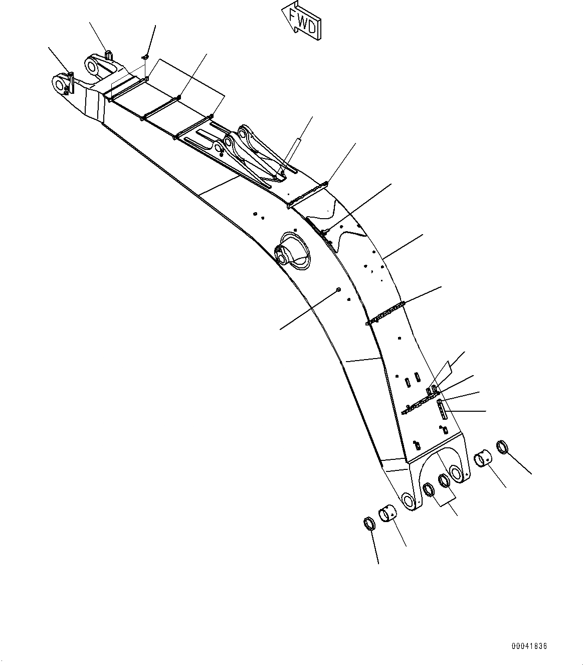 Схема запчастей Komatsu PC850-8E0 - СТРЕЛА (№-) СТРЕЛА, 8MM УСИЛ. ТИП