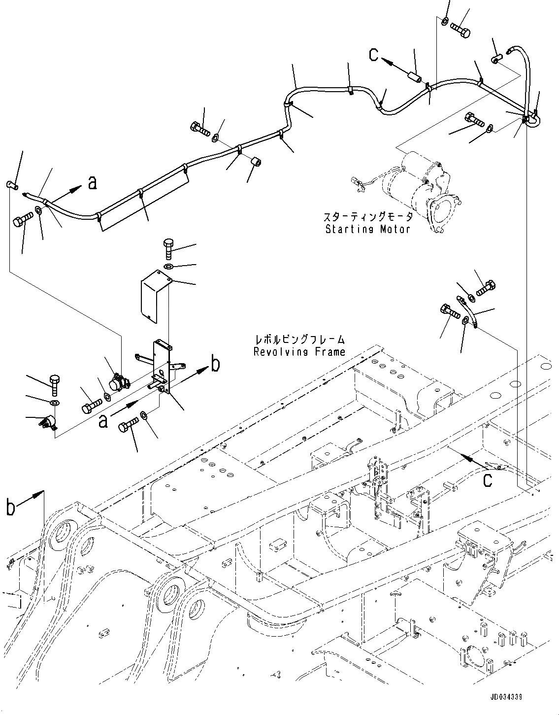 Схема запчастей Komatsu PC850SE-8E0 - ПРОВОДКА, STARTING ПРОВОДКА (№-) ПРОВОДКА, БЕЗ -СЕРВИСНЫЙ КЛАПАН, CHINA БЕЗОПАСН. REGULATION