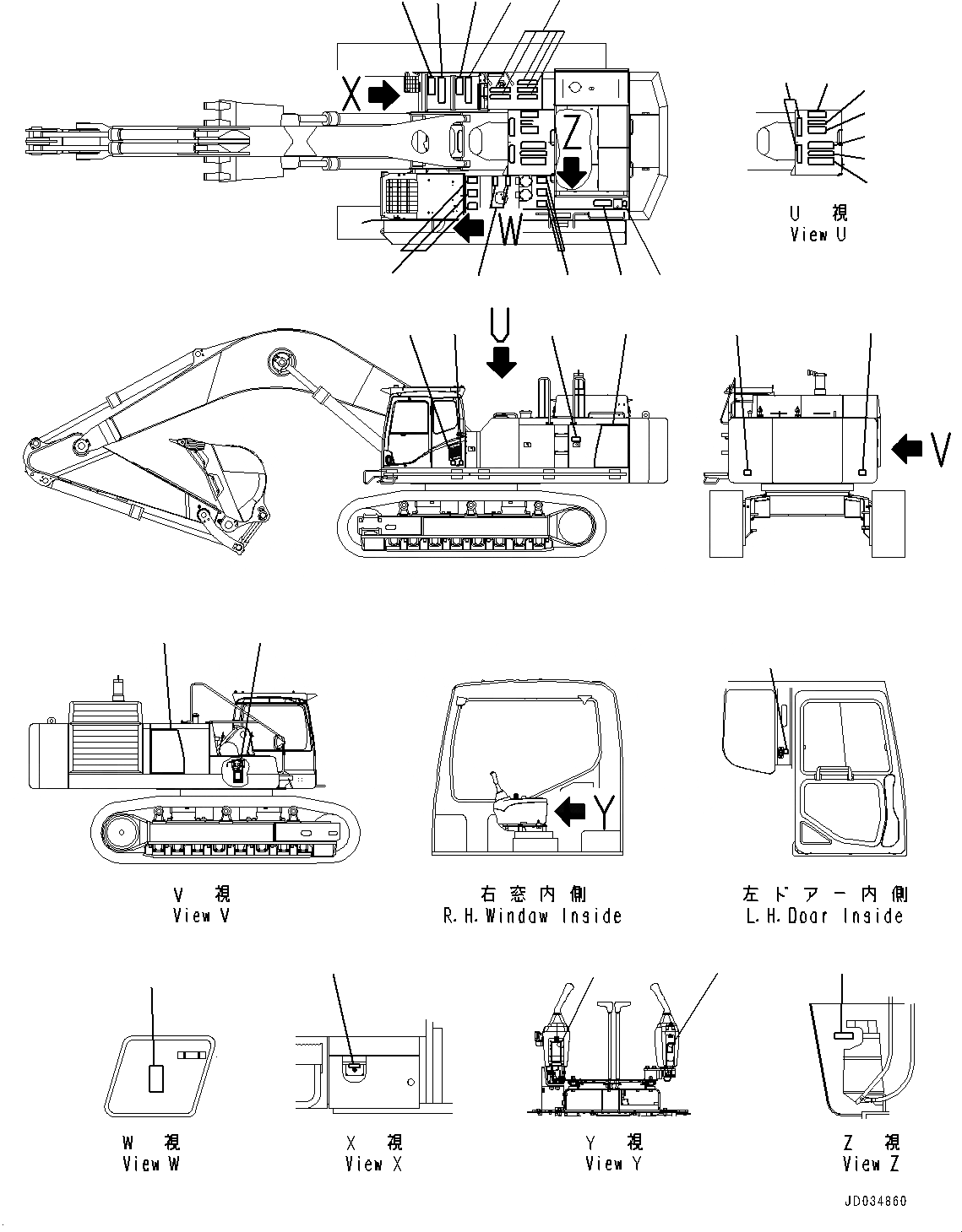 Схема запчастей Komatsu PC850SE-8E0 - МАРКИРОВКА, МАРКИРОВКА (№-) МАРКИРОВКА, ТУРЦИЯ-АНГЛ., ЕС БЕЗОПАСН. REGULATION, ДЛЯ 7MM СТРЕЛА