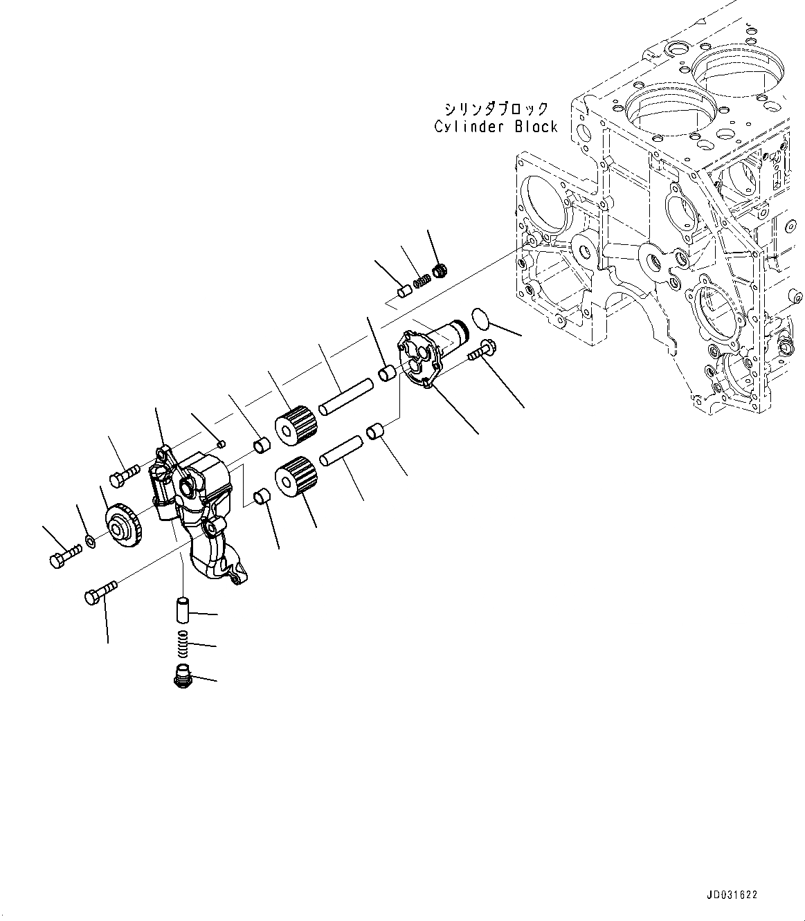Схема запчастей Komatsu SAA6D140E-5F - СМАЗЫВ. НАСОС (№7-) СМАЗЫВ. НАСОС