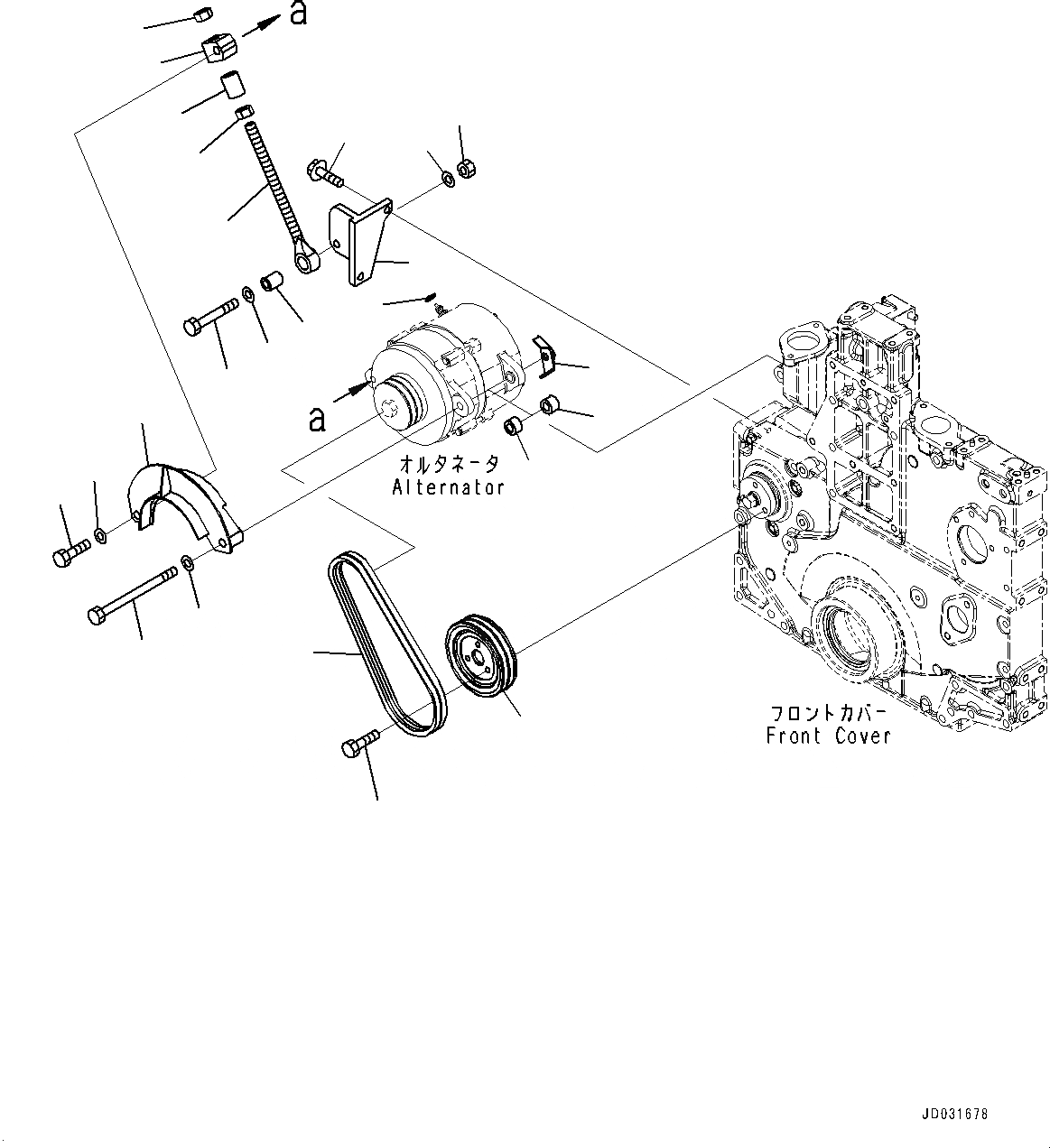 Схема запчастей Komatsu SAA6D140E-5F - ГЕНЕРАТОР, ДЛЯ AMP, ГЕНЕРАТОР И КРЕПЛЕНИЕ (№7-) ГЕНЕРАТОР, ДЛЯ AMP