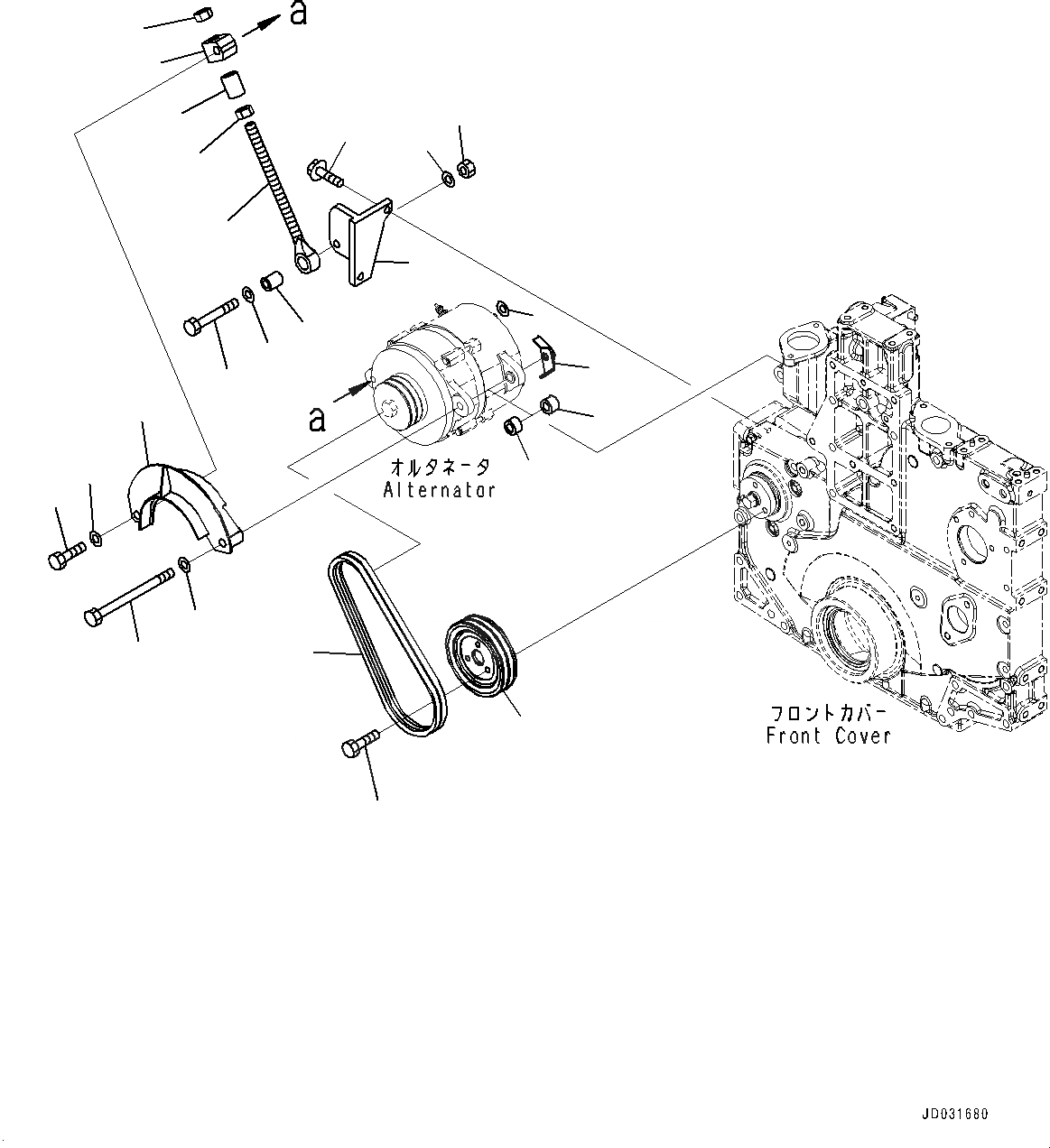 Схема запчастей Komatsu SAA6D140E-5F - ГЕНЕРАТОР, ДЛЯ AMP, ЗАПЫЛЕНН МЕСТН. ARRANGEMENT, ГЕНЕРАТОР И КРЕПЛЕНИЕ (№7-) ГЕНЕРАТОР, ДЛЯ AMP, ЗАПЫЛЕНН МЕСТН. ARRANGEMENT