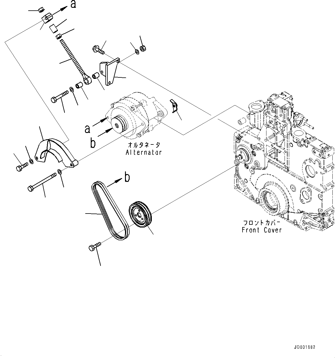 Схема запчастей Komatsu SAA6D140E-5F - ГЕНЕРАТОР, ДЛЯ 9AMP, ЗАПЫЛЕНН МЕСТН. ARRANGEMENT, ГЕНЕРАТОР И КРЕПЛЕНИЕ (№7-) ГЕНЕРАТОР, ДЛЯ 9AMP, ЗАПЫЛЕНН МЕСТН. ARRANGEMENT