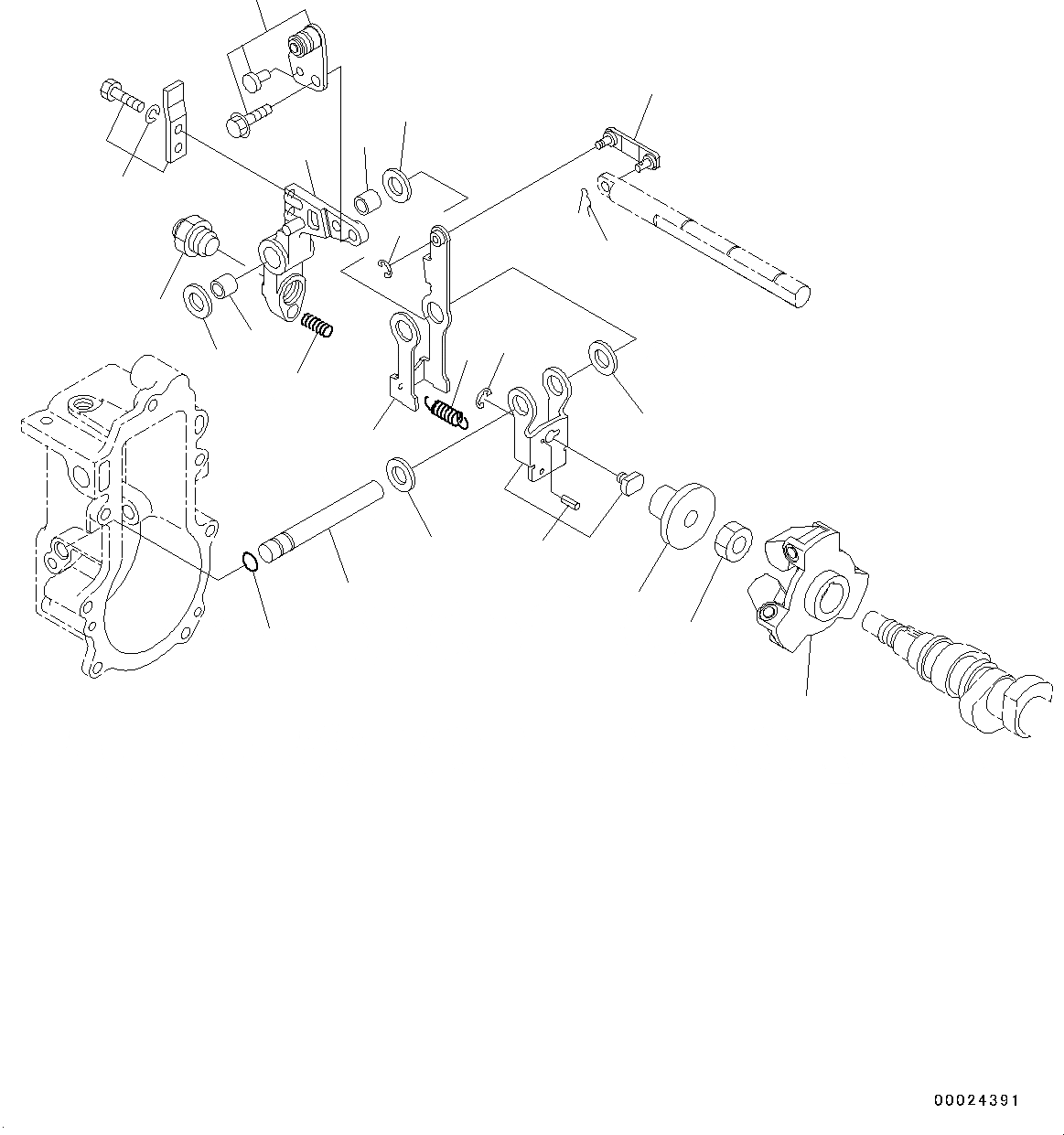 Схема запчастей Komatsu 3D76E-6 - ДВИГАТЕЛЬ БЛОК, ВНУТР. ЧАСТИ, РЕГУЛЯТОР (/) (№9-) ДВИГАТЕЛЬ БЛОК