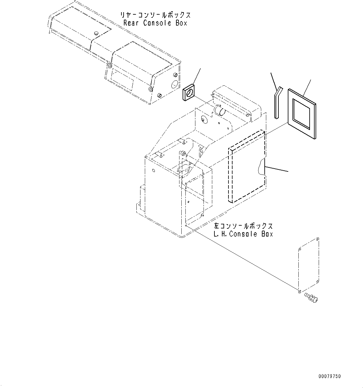 Схема запчастей Komatsu WA900-3E0 - ПОЛ, КОНСОЛЬН. БЛОК КОМПОНЕНТЫ (№78-) ПОЛ, EC REGULATION ARRANGEMENT, VHMS, БЕЗ AJSS