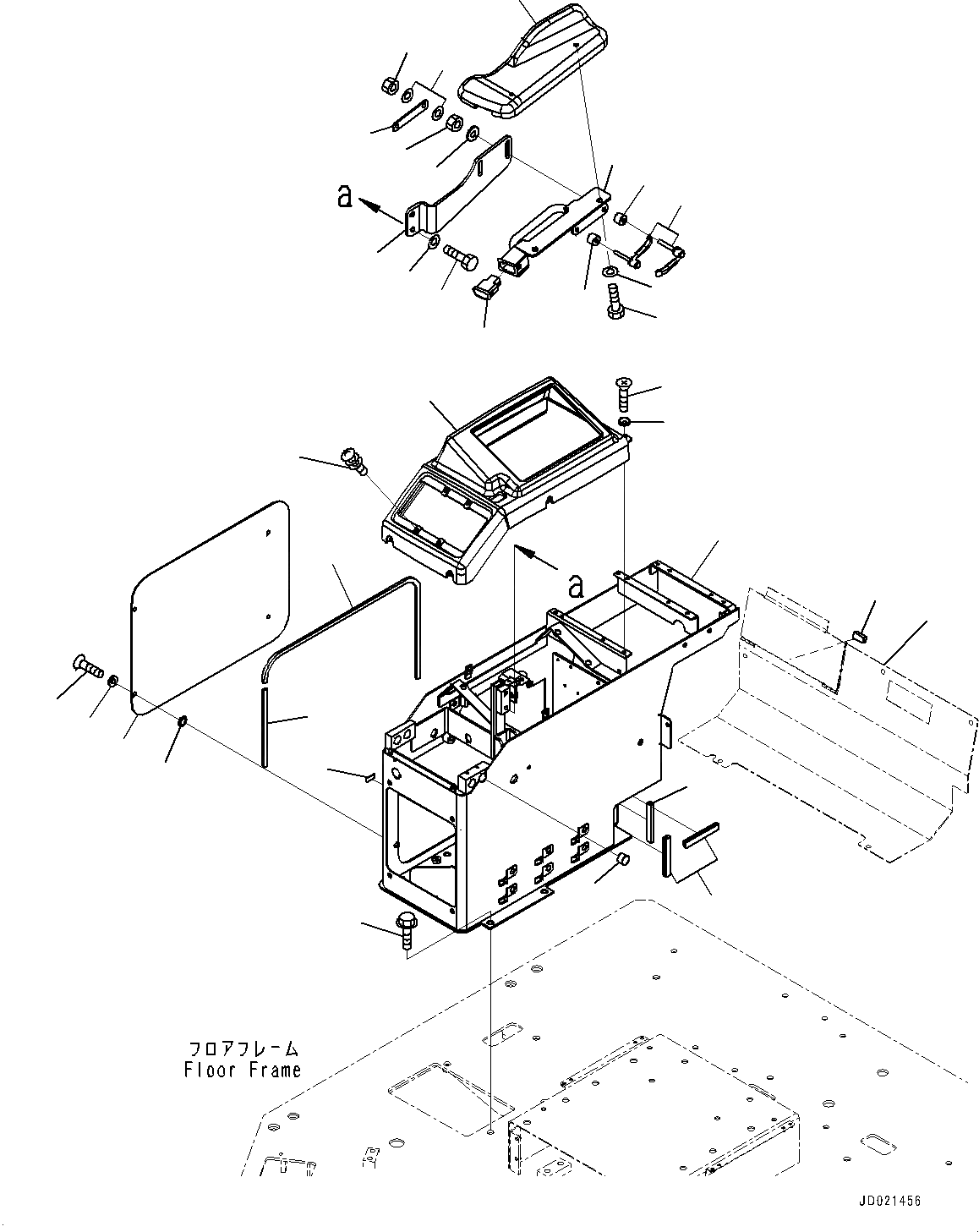 Схема запчастей Komatsu WA900-3E0 - ПОЛ, КОНСОЛЬН. БЛОК, ПРАВ. (№78-) ПОЛ, EC REGULATION ARRANGEMENT, VHMS, БЕЗ AJSS