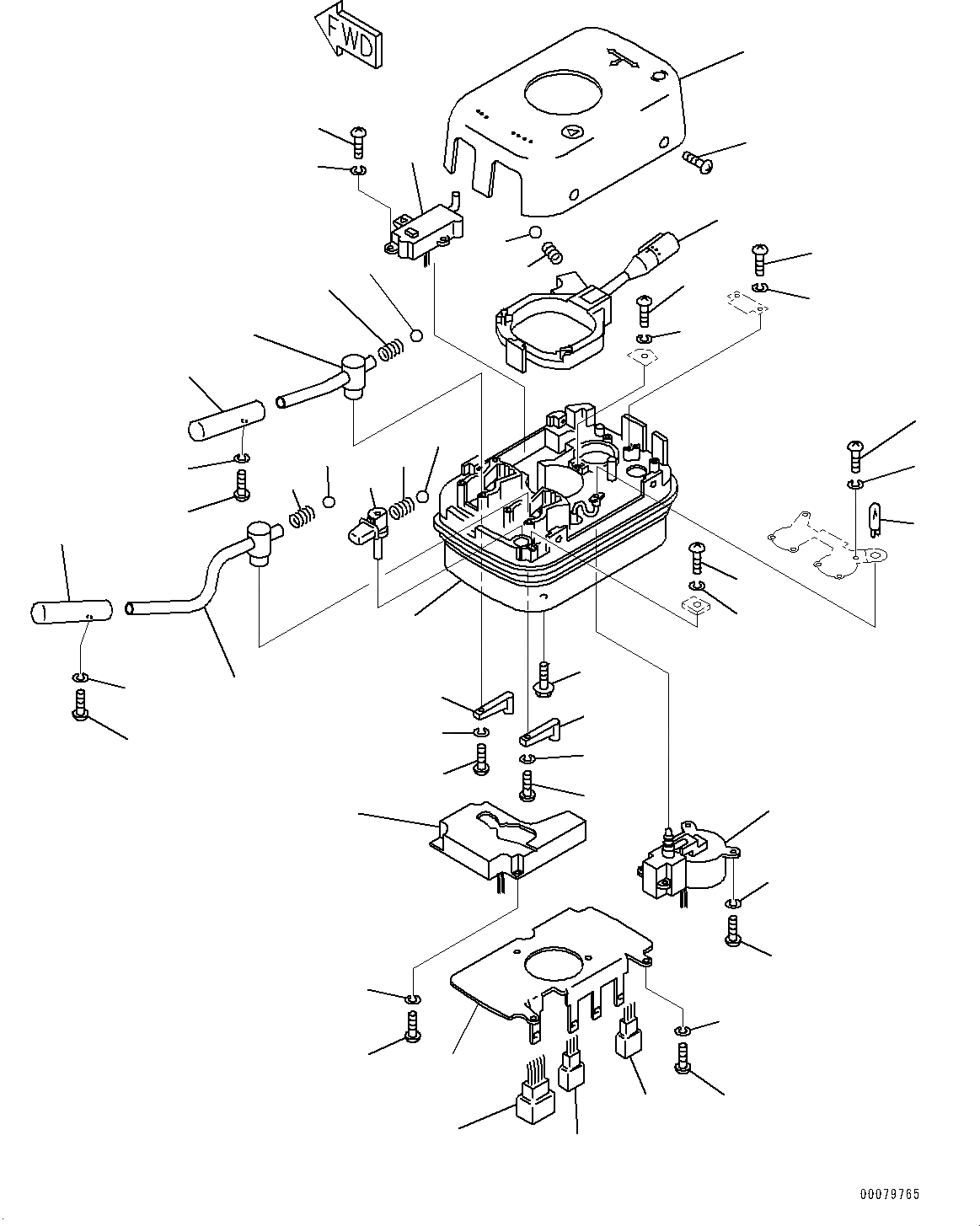 Схема запчастей Komatsu WA900-3E0 - ПОЛ, ПЕРЕКЛЮЧАТЕЛЬ ТРАНСМИССИИ(№78-) ПОЛ, EC REGULATION ARRANGEMENT, VHMS, БЕЗ AJSS