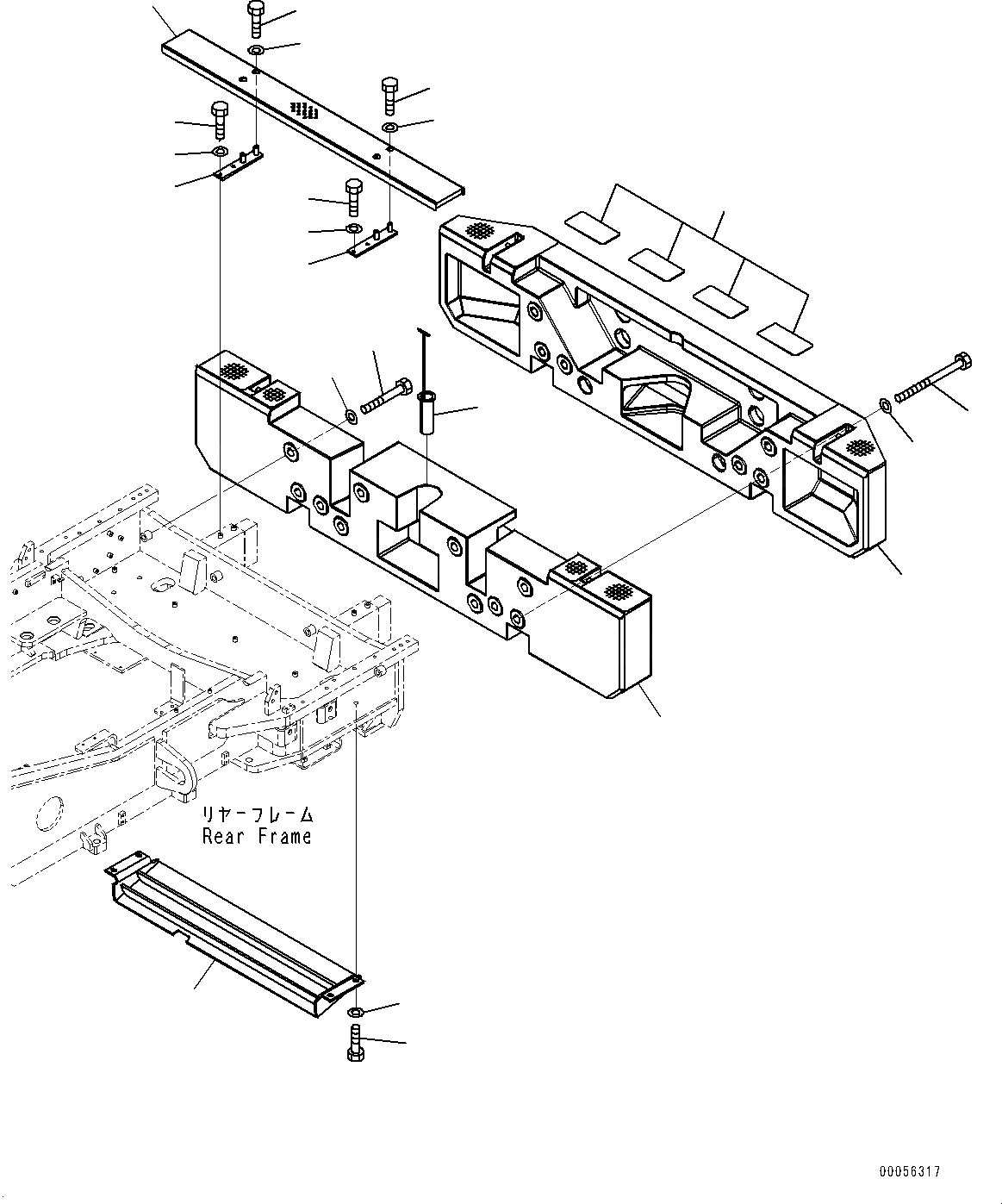 Схема запчастей Komatsu WA900-3E0 - ПРОТИВОВЕС (№78-) ПРОТИВОВЕС