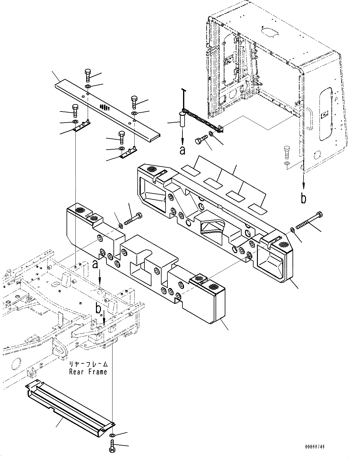 Схема запчастей Komatsu WA900-3E0 - ПРОТИВОВЕС (№78-) ПРОТИВОВЕС, EC REGULATION ARRANGEMENT