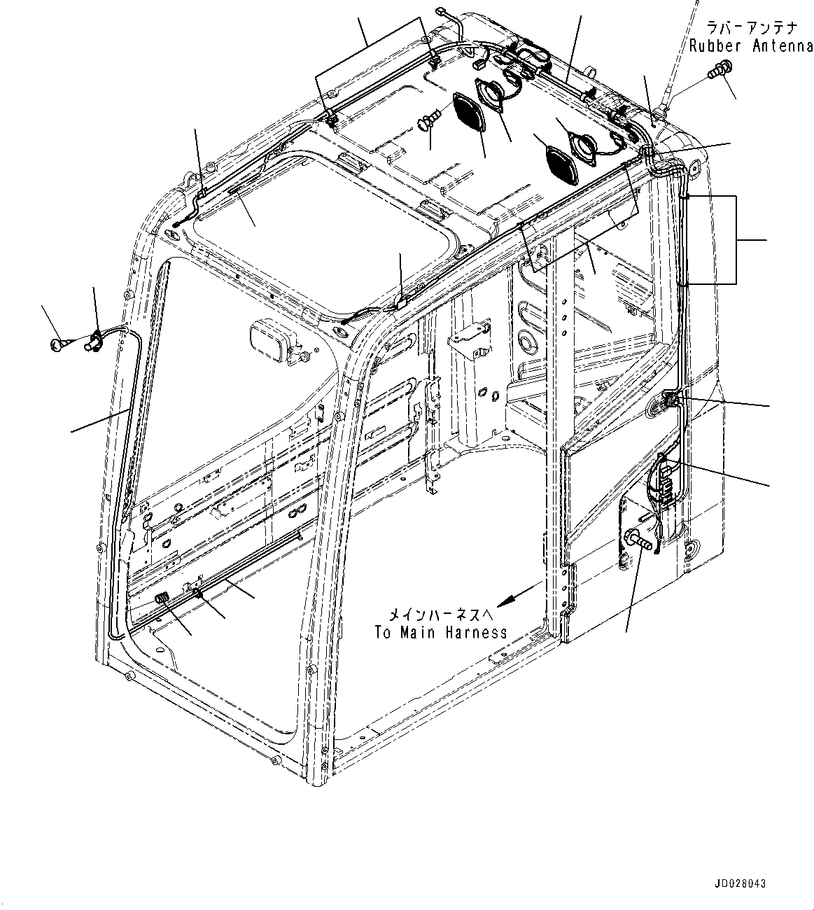 Схема запчастей Komatsu PC220-8 - КАБИНА, ГРОМКОГОВОРИТ. И ОМЫВАТЕЛЬ СТЕКЛА (№877-) КАБИНА, -ДОПОЛН. АКТУАТОР ТРУБЫ, АККУМУЛЯТОР, С АВТОМАТИЧ. КОНДИЦ. ВОЗДУХА, БОЛ. WIND QUANTITY, AM-FM РАДИО ДЛЯ АЗИИ, AMBER COLOR