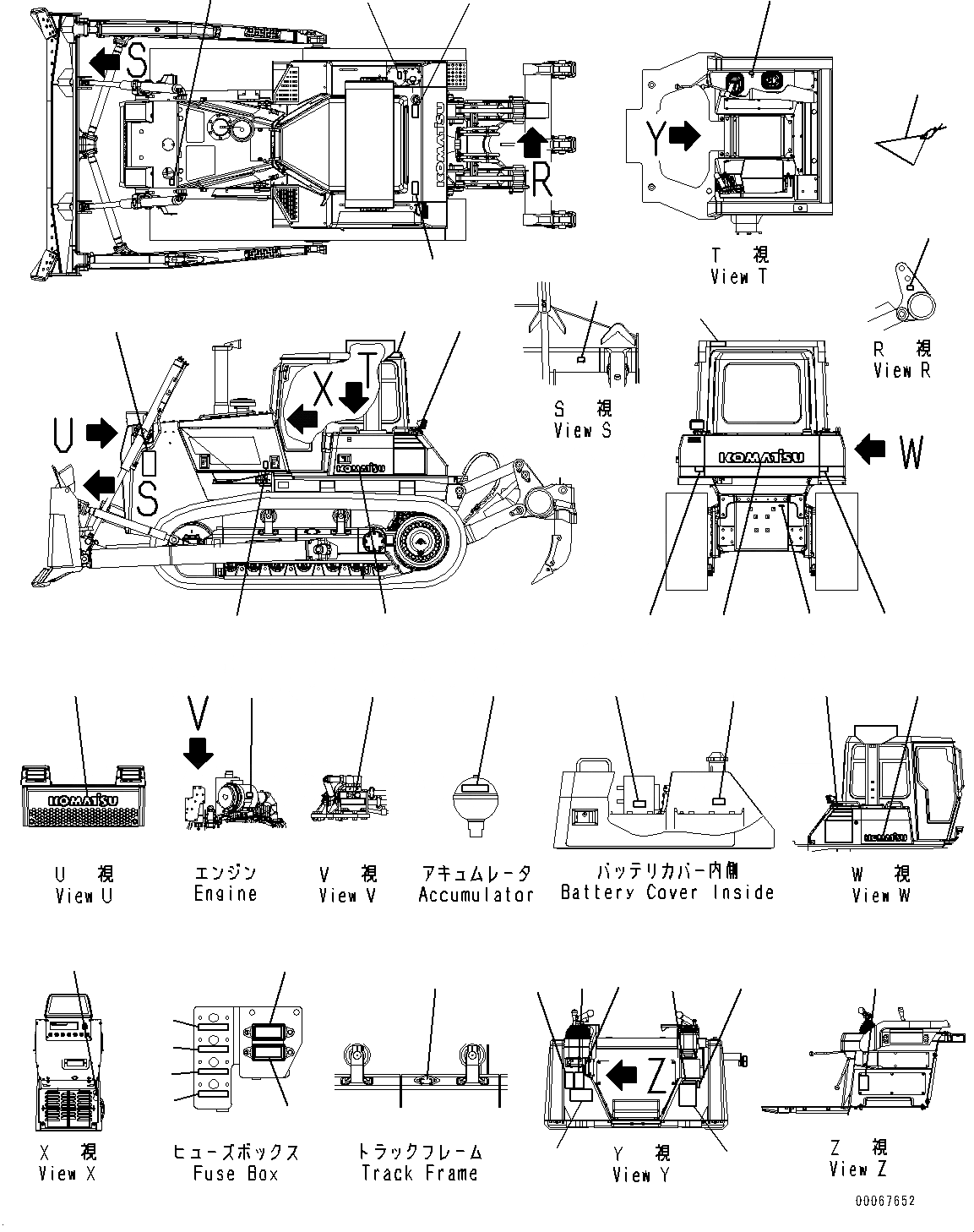 Схема запчастей Komatsu D85PX-15R - МАРКИРОВКА (№-) МАРКИРОВКА, ТУРЦИЯ