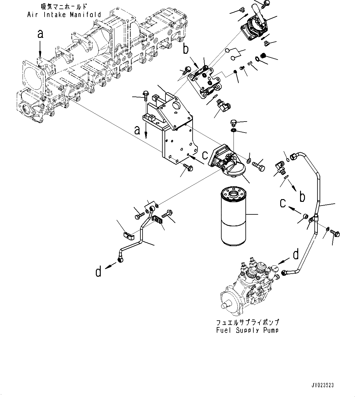 Схема запчастей Komatsu SAA6D140E-5E - ТОПЛИВН. ФИЛЬТР. (№97-) ТОПЛИВН. ФИЛЬТР.