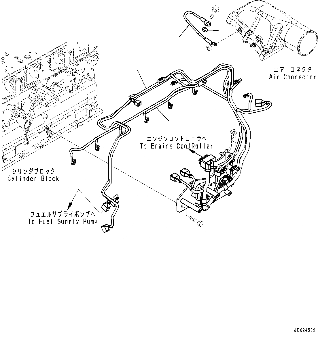 Схема запчастей Komatsu SAA6D140E-5ER - ЭЛЕКТРИЧ. ПРОВОДКА, (/) (№8-) ЭЛЕКТРИЧ. ПРОВОДКА