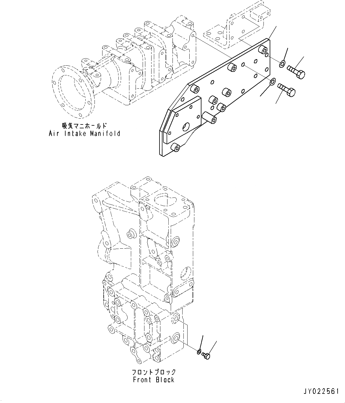 Схема запчастей Komatsu SAA6D170E-5BR - ВОДН. ГИДРОЛИНИЯ ЗАГЛУШКА (№8-9) ВОДН. ГИДРОЛИНИЯ ЗАГЛУШКА