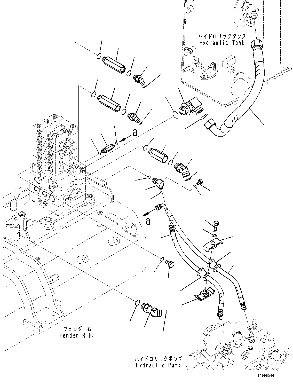 Схема запчастей Komatsu D65WX-17 - КРЫЛО, КЛАПАН PPCТРУБЫ (№-) КРЫЛО, ОТВАЛ С ПЕРЕКОСОМ, АККУМУЛЯТОР, PPC ТРУБЫ, D MACHINE УПРАВЛ-Е ЗАГЛУШКА И PLAY