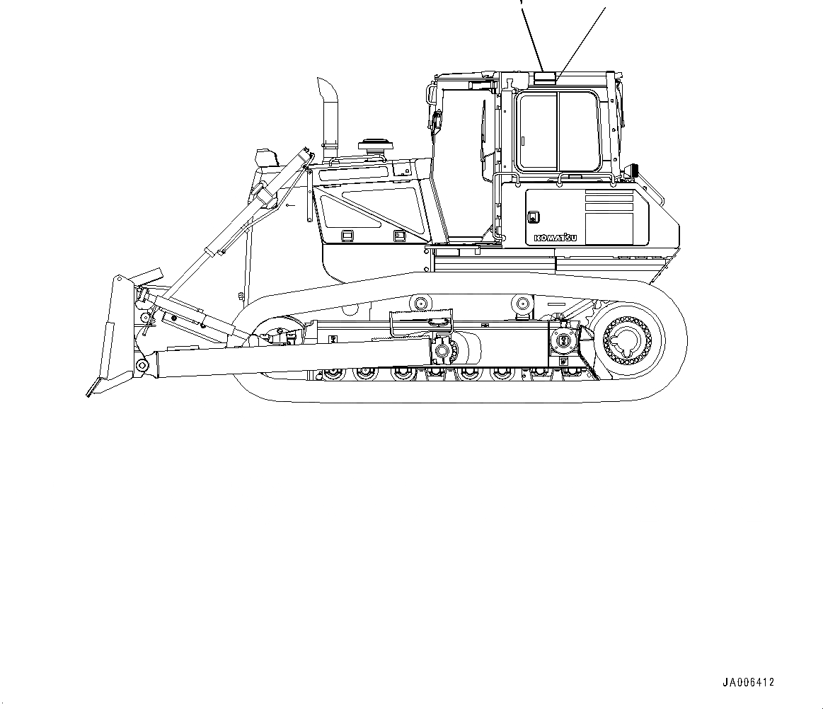 Схема запчастей Komatsu D65WX-17 - ROPS/FOPS ПЛАСТИНА (№-) ROPS/FOPS ПЛАСТИНА, ИСПАНИЯ-АНГЛ.