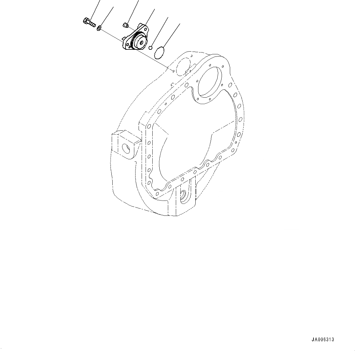 Схема запчастей Komatsu D65PX-17 - КОНЕЧНАЯ ПЕРЕДАЧА, КРЫШКА(/) (№-) КОНЕЧНАЯ ПЕРЕДАЧА, С SEGMENTED TEETH