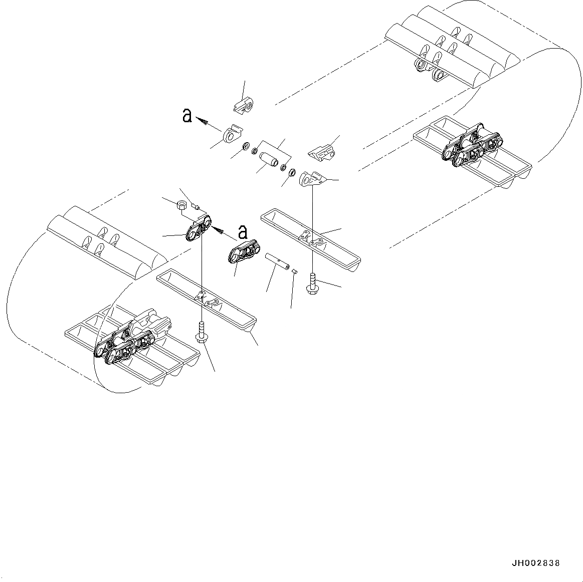 Схема запчастей Komatsu D65PX-17 - ГУСЕНИЦЫ ASSEMBLY (№-) ГУСЕНИЦЫ ASSEMBLY, БОЛОТН. SHOE, 9MM ШИР., УПЛОТНЕНИЕED И LUBRICATED ТИП, УСИЛ. СОЕДИНИТЕЛЬН. ЗВЕНОS, 9 SET